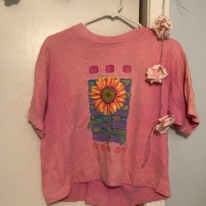 Vintage women’s sunflower crop top